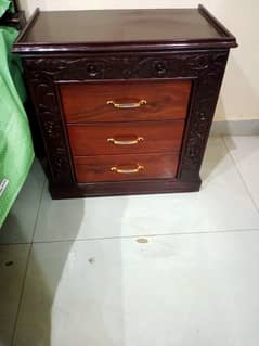 wood Bed Side table and Dressing