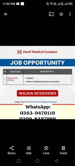 Front desk officers male and female