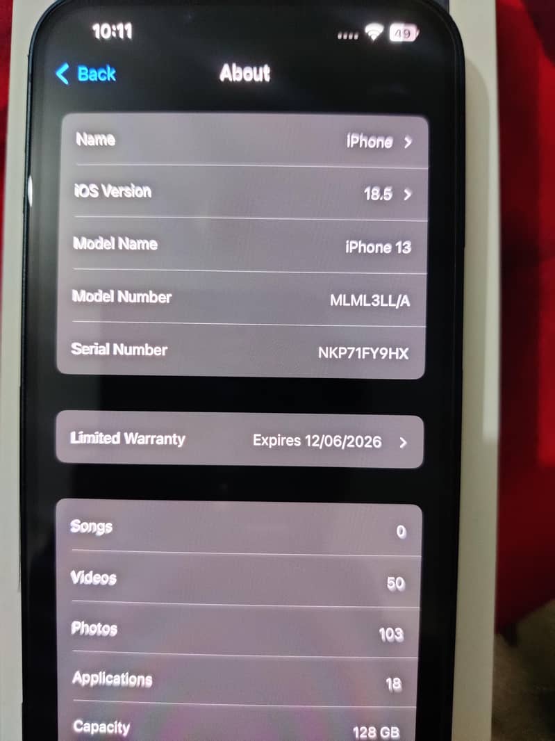 I phone 13 just box open 1 year apple waranty ok just 3 days use 10/10 4