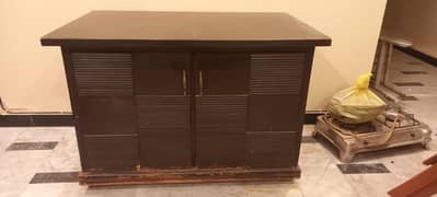 brown wooden storage cabinet