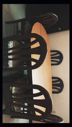 Dining Table With 6 Chairs Old Wooden