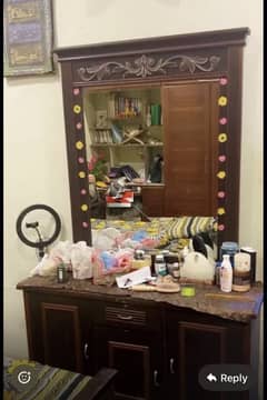 Bed set side table with dressing