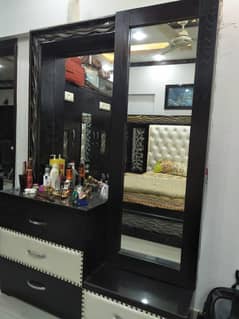 Bed with side tables and dressing for sale