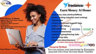 Home base online job apply with laptop Data Typing online work