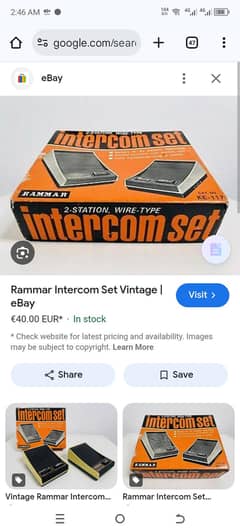 Rammar Vintage 4 station intercom set