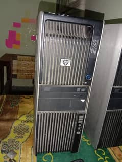 HP z600 workstation 12 cores 24 threads, with lcd and accessories.
