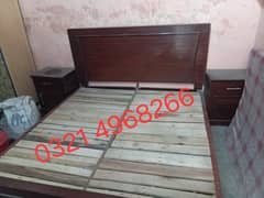 Bed set side tables and dressing table fresh condition