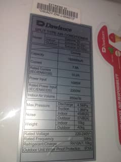 Dawlance Split AC With warranty 10/10