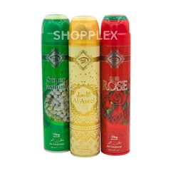 Air Freshener  Super Jasmine |Al Aseel | Red Rose | Pack of 3 |300ml Big Bottle House Care Room Spray Imported High Quality Value Budget Pack Deal Offer Fresh Scent Fragrance | Wash Room Bath Room | Office Room | Car Air Freshener | Hotel Room Gifting