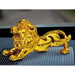 Lion Gold Car Dashboard Show Piece | Large Size | Box Packing