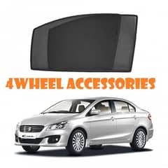 Suzuki Ciaz Sun Shades Car Windows Curtains 4 pieces, Foldable, Jet Black