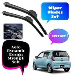 Daihatsu Mira Wipers Set For WindScreen Aero Dynamic Design Strong & Soft Blades Dual-Tensioned Spring Long Life