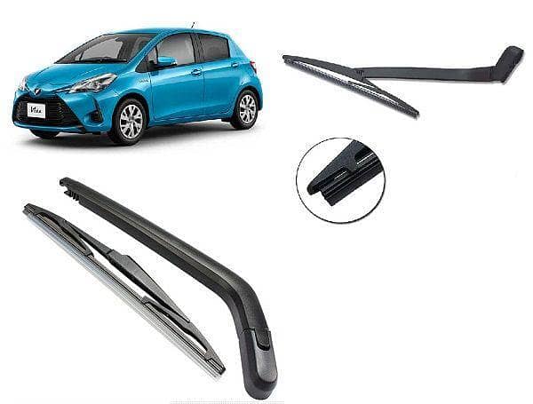 Toyota Vitz (All Models) Rear Window Wiper | Premium Quality | Black Lead Coated Rubber.