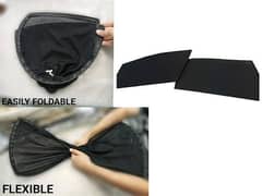 Honda Civic 2016 to 2021 Sun Shades Car Windows Curtains 4 pieces With Honda Civic Logo, Foldable, Jet Black