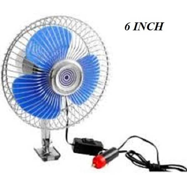 SOGO Fan For Cars & 4X4 6 INCH High Quality Moveable & Noise Less 12V
