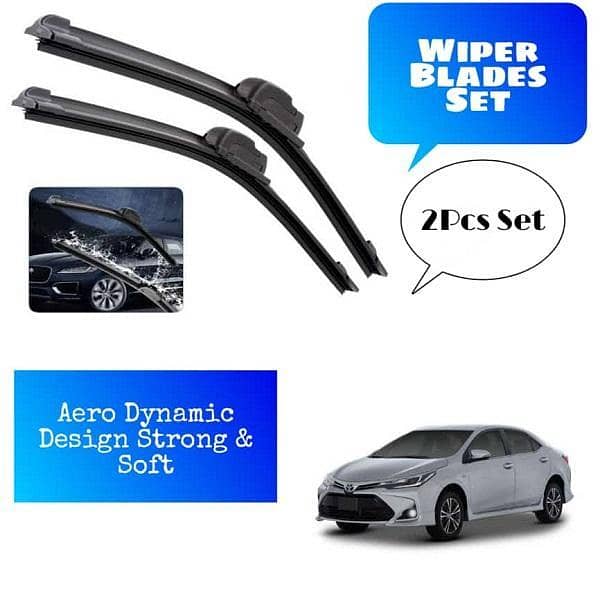 Toyota Corolla 2008-2013 Wipers Set For WindScreen Aero Dynamic Design Strong & Soft Blades Dual-Tensioned Spring Long Life