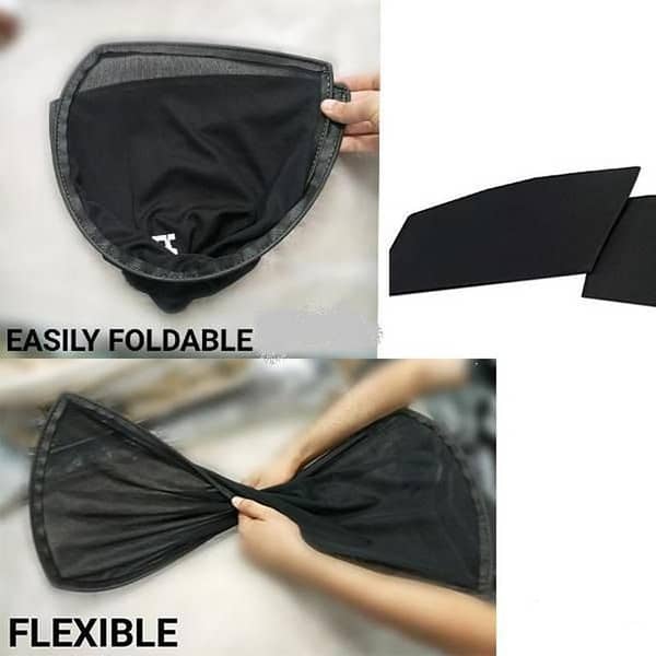 New Toyota Vitz 2012 - 2021 Sun Shades Car Windows Curtains 4 pieces , Fold-able , Jet Black