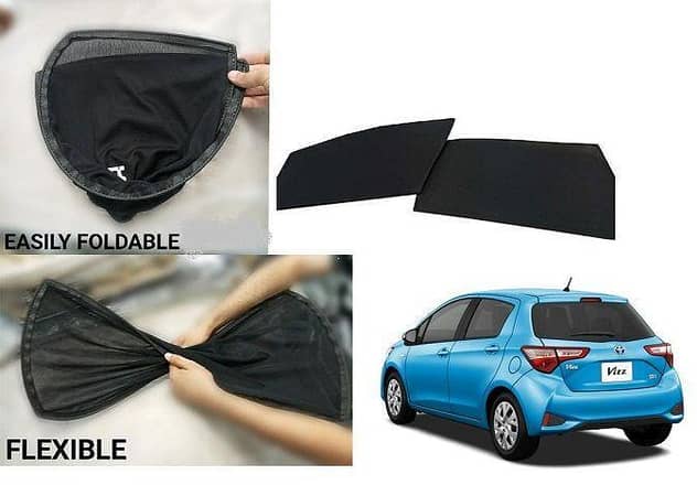 New Toyota Vitz 2023 Foldable And Flexible Sunshades 4 Pcs Set