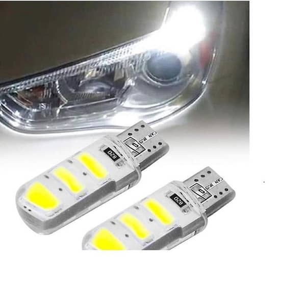 Parking LED Bulb (Flashing) For Bike, Cars & 4X4 | 12V 2 PCs Set | Silicone Gel Covering On Bulb | Blue Color.