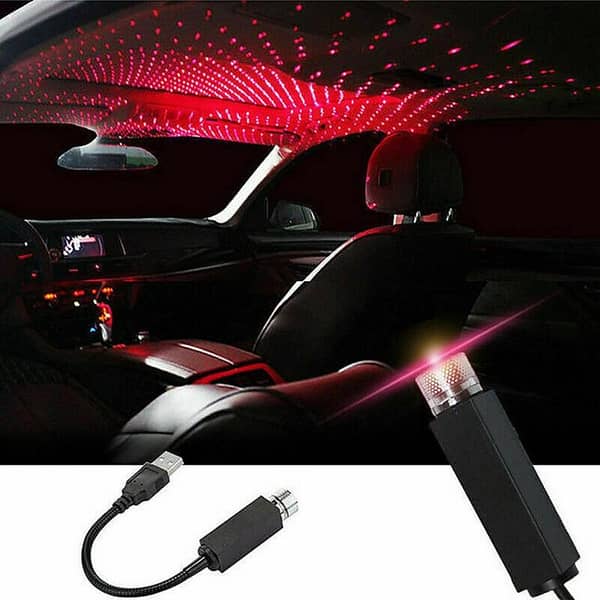 Car Roof Star Night Lights Interior Decoration Light USB Plug