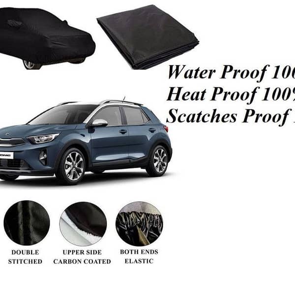 Kia Stonic 2021-2022 Carbon Coated Top Cover Premium Quality, Water Proof~Scratches Proof~Double Stitched~Cover Whole Body