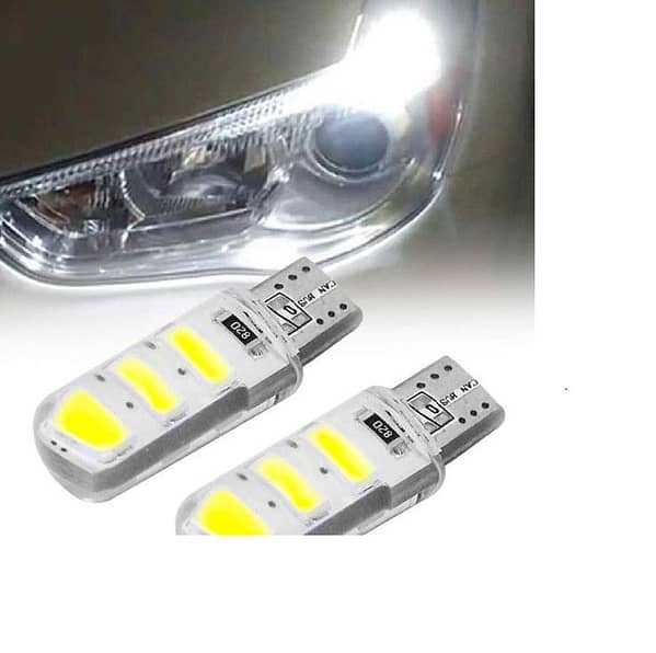 Parking LED Bulb (Flashing) For Bike, Cars & 4X4 | 12V 1 PCs | Silicone Gel Covering On Bulb | WHITE Color.