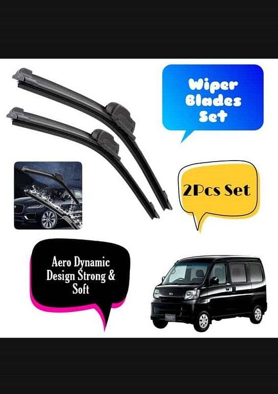 Daihatsu Hijet Wipers Set For WindScreen Aero Dynamic Design Strong & Soft Blades Dual-Tensioned Spring Long Life