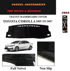 Toyota Corolla 2005 to 2007 Non-Slip Valvet Dashboard Matt High Quality Matt (X Card Free)