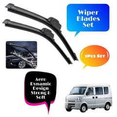Suzuki Every Wipers Set For WindScreen Aero Dynamic Design Strong & Soft Blades Dual-Tensioned Spring Long Life