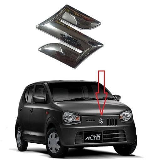 New Alto 2017-2023 Front 3D Monogram With Extra Tape Premium Finishing