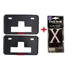 Universal Number Plate Frame ONE pair With Reflector Premium Quality Material (X CARD FREE)