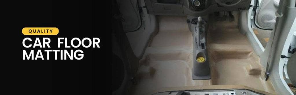 Suzuki Mehran Floor Matting(JAPANI REXINE) Grey With White Base Premium Quality 100% Pure (Cashback Product)