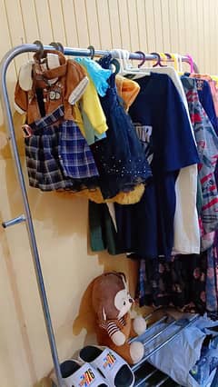 iron coat rack, cloths hanger, floor stand , clothes storage shelf