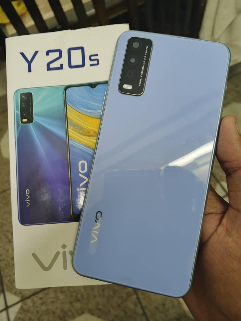vivo y20s fingerprint (8/256) gb complete box 1