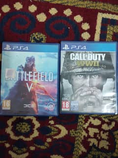 battlefield 5 and cod worldwar 2 ps 4 games