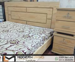 King size bed with 2 side tables best quality in your choice colours