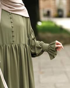 elegant Georgette classic abaya with stroller
