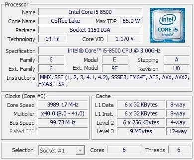 Core i5 8th Generation CPU 4