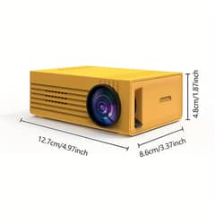 A6 Portable Projector, Easy to Install, Supports 1080P, 3D Surround Sound, Easy to Operate, Lightweight And Convenient, Upgrade Your Home Theater for a Professional-Grade Visual Experience, Suitable for Gatherings, Office, Family Gatherings And Other Scen Yellow