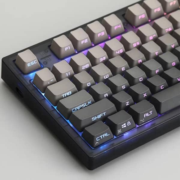 KeyCrafters™ Mechanical Gaming Keyboard - MK870 Pro Black Case Dual Mode (Usb C+)