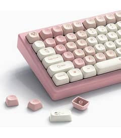 KeyCrafters™ Mechanical Gaming Keyboard - MK870 Pro Pink Case Wired Only (Usb C)