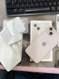 IPHONE 13 WITH BOX CHARGER AND ADDITIONAL ACCESSORIES