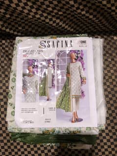Safina printed lawn collection 3 piece suit