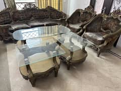 Luxury sheesham solid Sofa Set // 5 Seater Sofa //Sofa Set With Centre