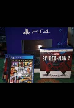 PS4 + 5 CDs new + wireless controler