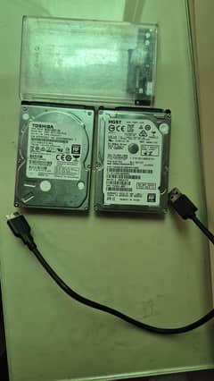 1 tb each internal or external hard drive  with case and cabel