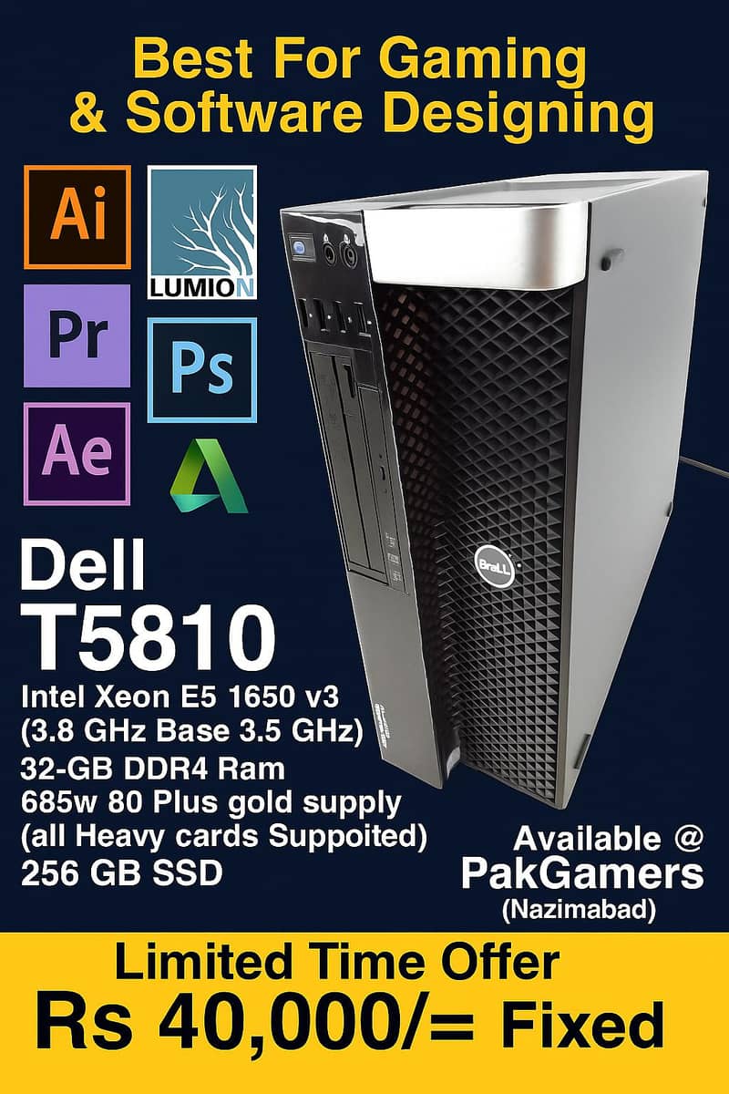 Dell T5810 Xeon E5 2680 v4 (14-Cores 28-Theards 35MB Cache) 32-GB DDR4 0