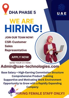 CSR & TELE SALES - FEMALE STAFF ONLY