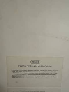 Ipad pro 2nd generation 12.9 inch 256gb wifi+cellular