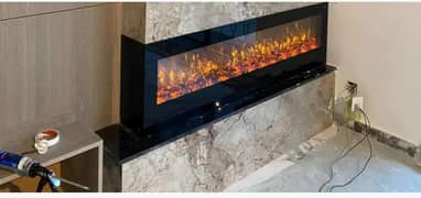 Electric fireplace | Marble fireplace | fire place | Pvc wall panel
